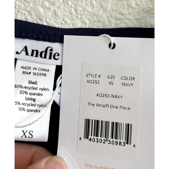 Andie Swim the Amalfi One Piece in Navy XS NWT - Picture 5 of 7